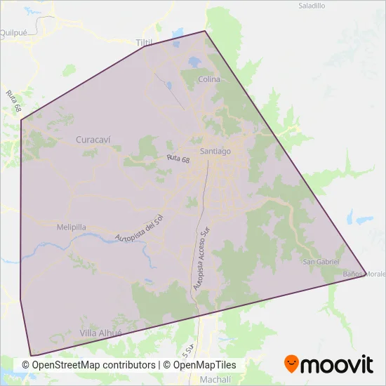 Bus Rural coverage area map