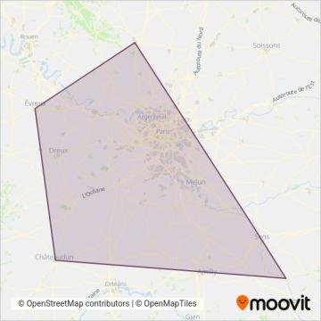 TER coverage area map