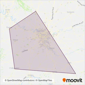 TER coverage area map
