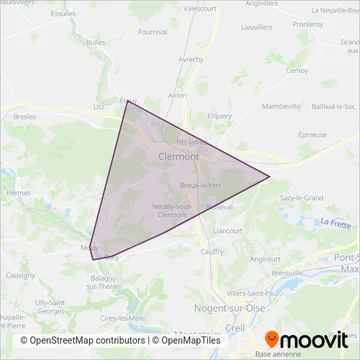 Le Bus - C.C. du Clermontois coverage area map