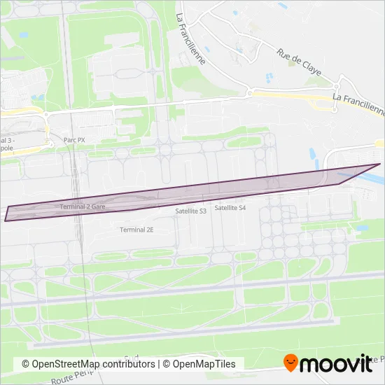 Carte de la zone de couverture de ADP (Bus)