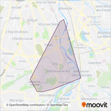 Seine Grand Orly coverage area map