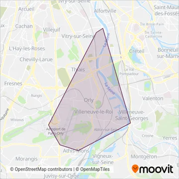Seine Grand Orly coverage area map