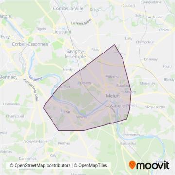Grand Melun coverage area map