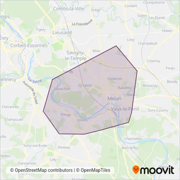 Grand Melun coverage area map