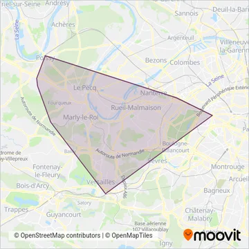 Saint Germain Boucles de Seine coverage area map