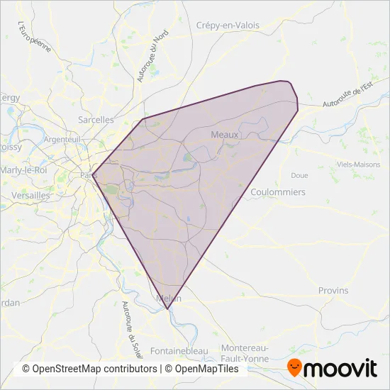 Meaux et Ourcq coverage area map