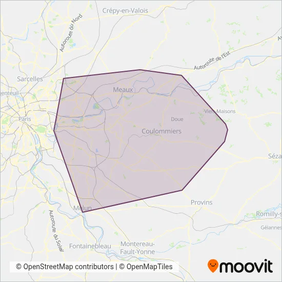 Brie et 2 Morin coverage area map