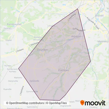 Essonne Sud Ouest coverage area map