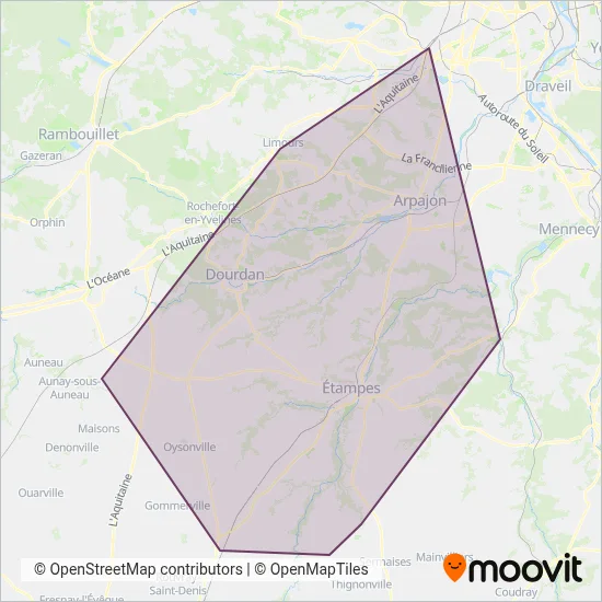 Essonne Sud Ouest coverage area map
