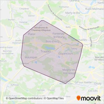 Saint-Quentin-en-Yvelines coverage area map