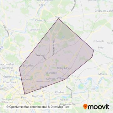 Roissy Ouest coverage area map