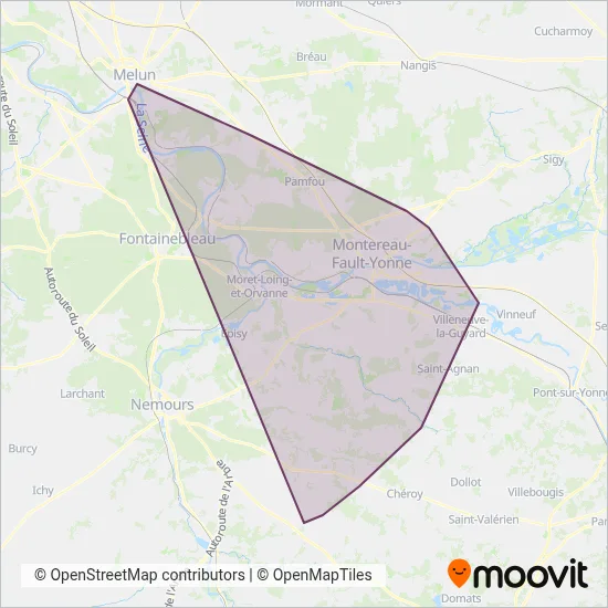 Pays de Montereau coverage area map
