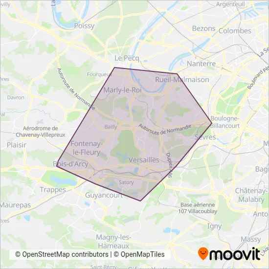 Grand Versailles coverage area map