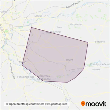 Provinois - Brie et Seine coverage area map