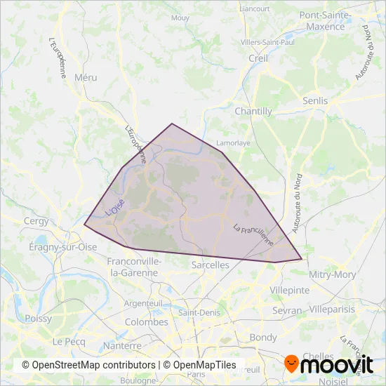 Haut Val d'Oise coverage area map