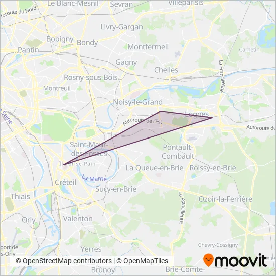 Transdev Côteaux de la Marne coverage area map