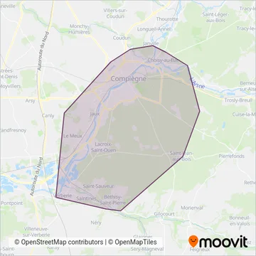 TIC Interurbain - AR de Compiègne coverage area map