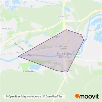 Tohm - C.C. des pays d'Oise et d'Halatte coverage area map