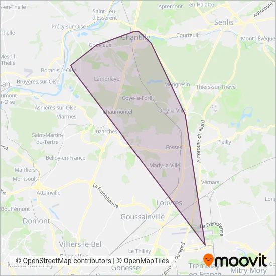 Aire'MOB - C.C. de l'Aire Cantilienne coverage area map