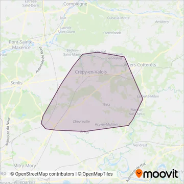 Mobi - C.C. du Pays de Valois coverage area map