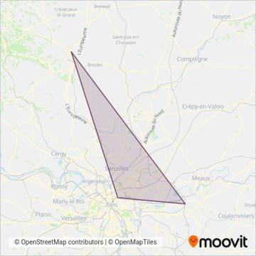 Aérobus coverage area map