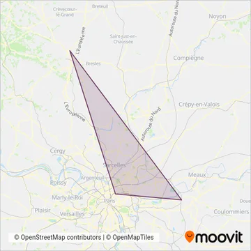 Aérobus coverage area map