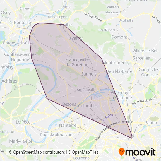 Val Parisis coverage area map