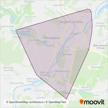 AXO - Agglo Creil Sud Oise coverage area map