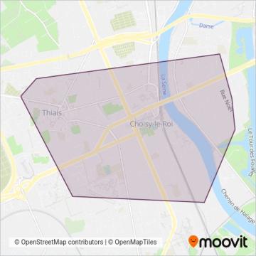 Paris Seine Mobilités coverage area map