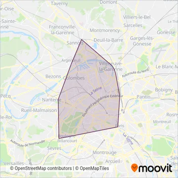 Boucles Nord de Seine coverage area map