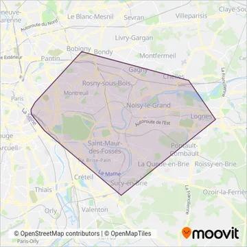 Bord de Marne coverage area map