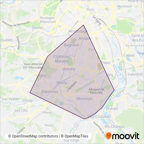 Massy-Juvisy coverage area map