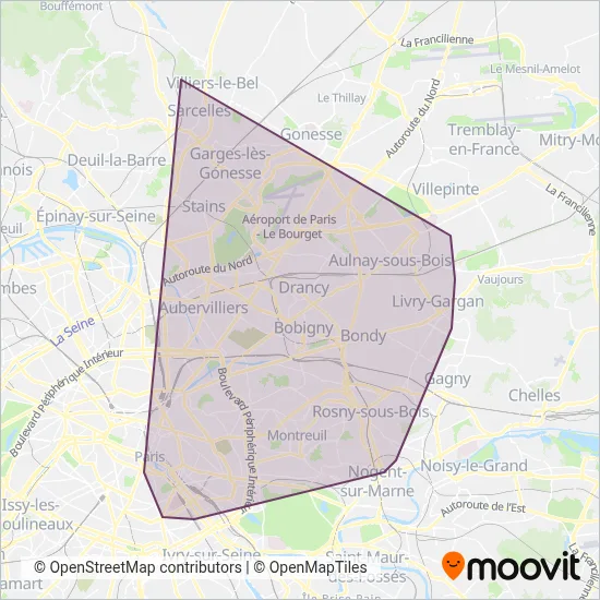 Ourcq coverage area map