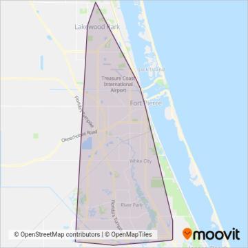 Treasure Coast Connector coverage area map