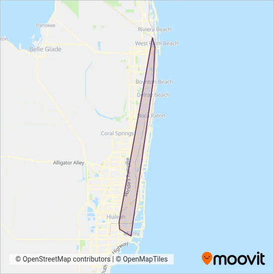 Tri-Rail (Rail) coverage area map
