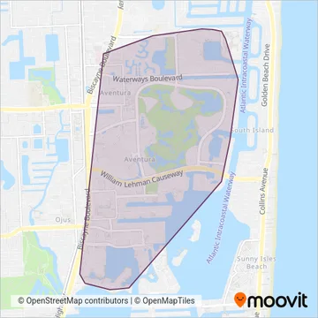 Aventura Express coverage area map