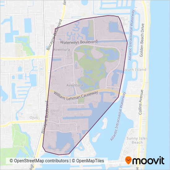 Aventura Express coverage area map