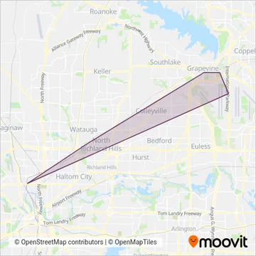 Trinity Metro (Tram) coverage area map