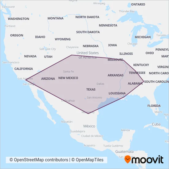 Greyhound-us coverage area map