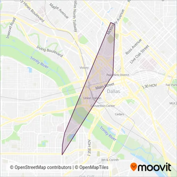 DART Streetcar coverage area map