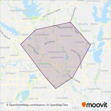 DART coverage area map