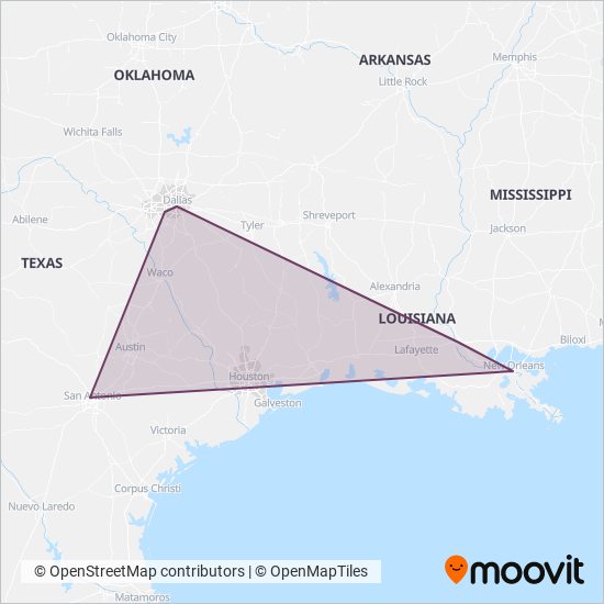 Megabus coverage area map