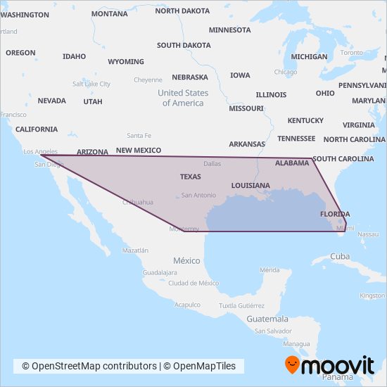 Greyhound-us coverage area map