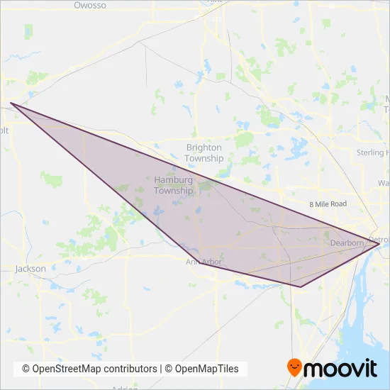 Michigan Flyer coverage area map