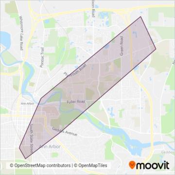 UM Transit coverage area map