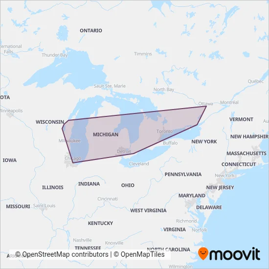 FlixBus-us coverage area map