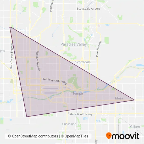 Valley Metro (Tram) coverage area map