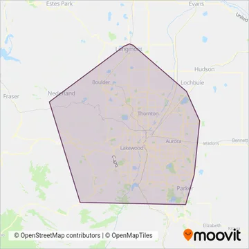 RTD (Bus) coverage area map