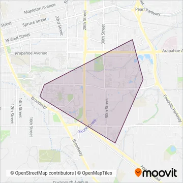 Buff Bus coverage area map